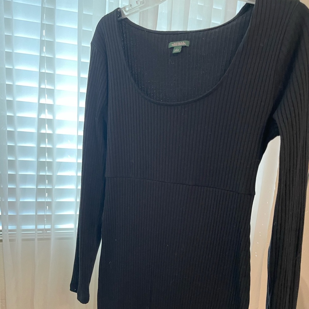 Ribbed Black dress